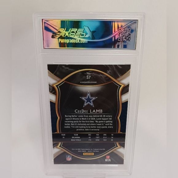 CeeDee Lamb 2020 Select Concourse #57 PGX Mint 9 - Picture 2 of 4